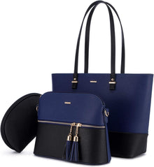 Multifunktionale Damen Handtasche Set 3-teilig für Reise Business