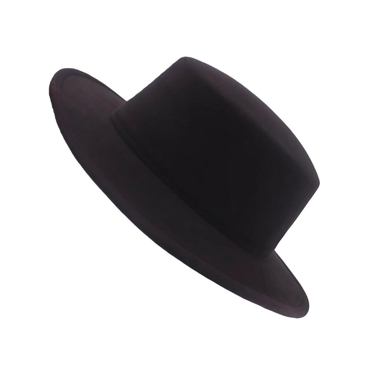 Schwarz Fedora Hut Damen Herren Wollmischung Sonnenschutz