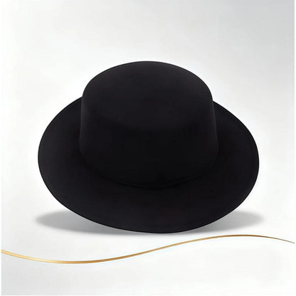 Schwarz Fedora Hut Damen Herren Wollmischung Sonnenschutz