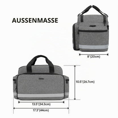 Krankenschwestertasche Grau – Große Kapazität & Reflektoren