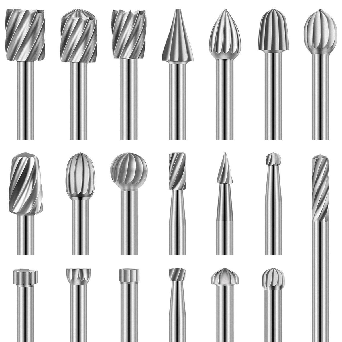 Holzschnitzerei Bohrer Set 20tlg HSS für Rotary Tool 3mm Schaft