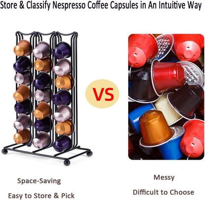 Kapselhalter für Nespresso Original 42 Kapseln - Kaffee Aufbewahrung Schwarz