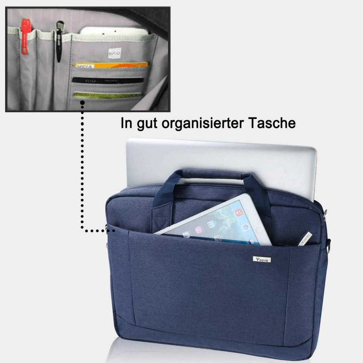 Große Laptoptasche für 14-16 Zoll Laptop, 30% mehr