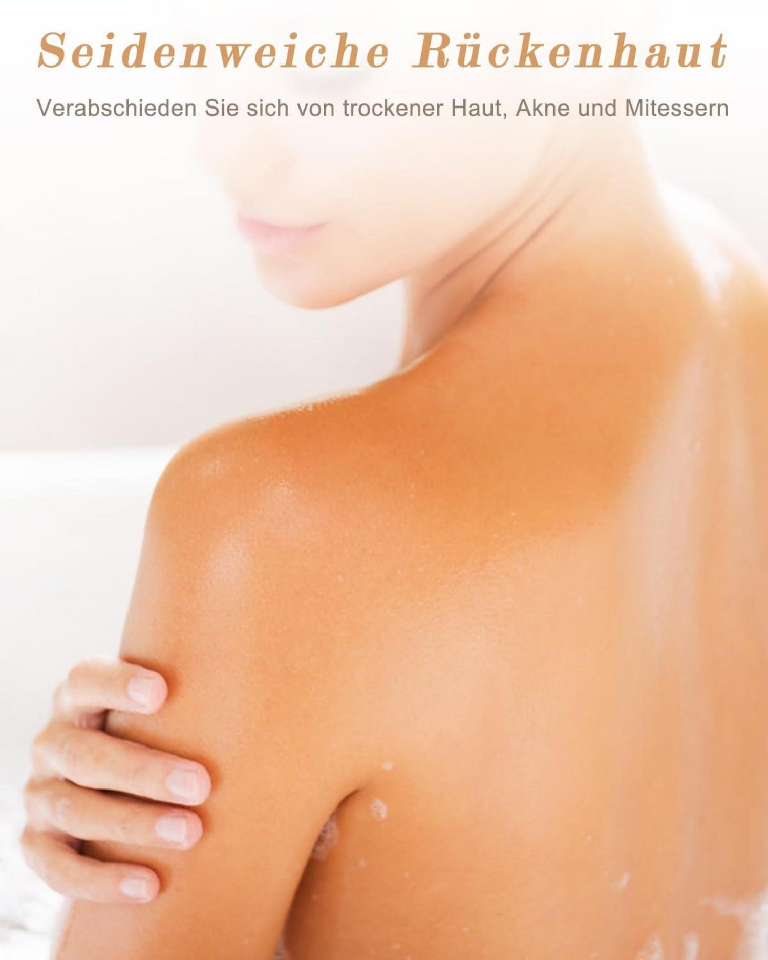 Rückenbürste Duschbürste mit Langem Stiel Badebürste Rückenschrubber