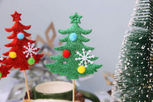 Weihnachtsbaum Cake Topper Merry Christmas Regendeko 5 Stück