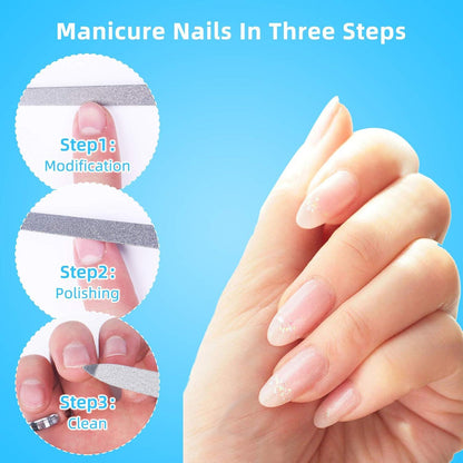 Nagelfeile Set 6-teilig Saphir Metall Nagelpolierer Pediküre Maniküre