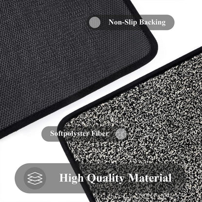 Rutschfeste Fußmatte Schwarz 45x70cm Waschbar für Innen und Außen