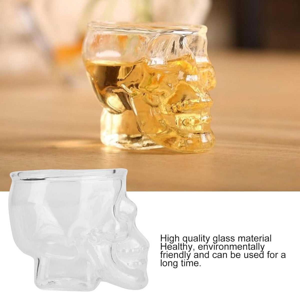 Skull Shot Glasses 3er Set 75ml Totenkopf Schnapsgläser Crystal