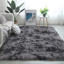 Hochflor Wohnzimmerteppich Flauschig Schwarz Grau 160x230cm
