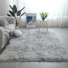 Hochflor Teppich Langflor Flauschig Grau Weiß 160*200cm