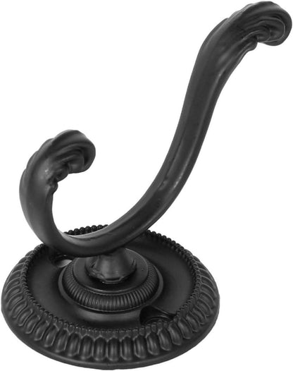 6er Set Vintage Kleiderhaken Wandhaken Garderobenhaken mit Nägeln - Schwarz