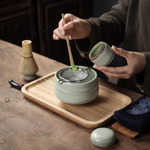Japanisches Matcha-Teeset aus Bambus, hohe