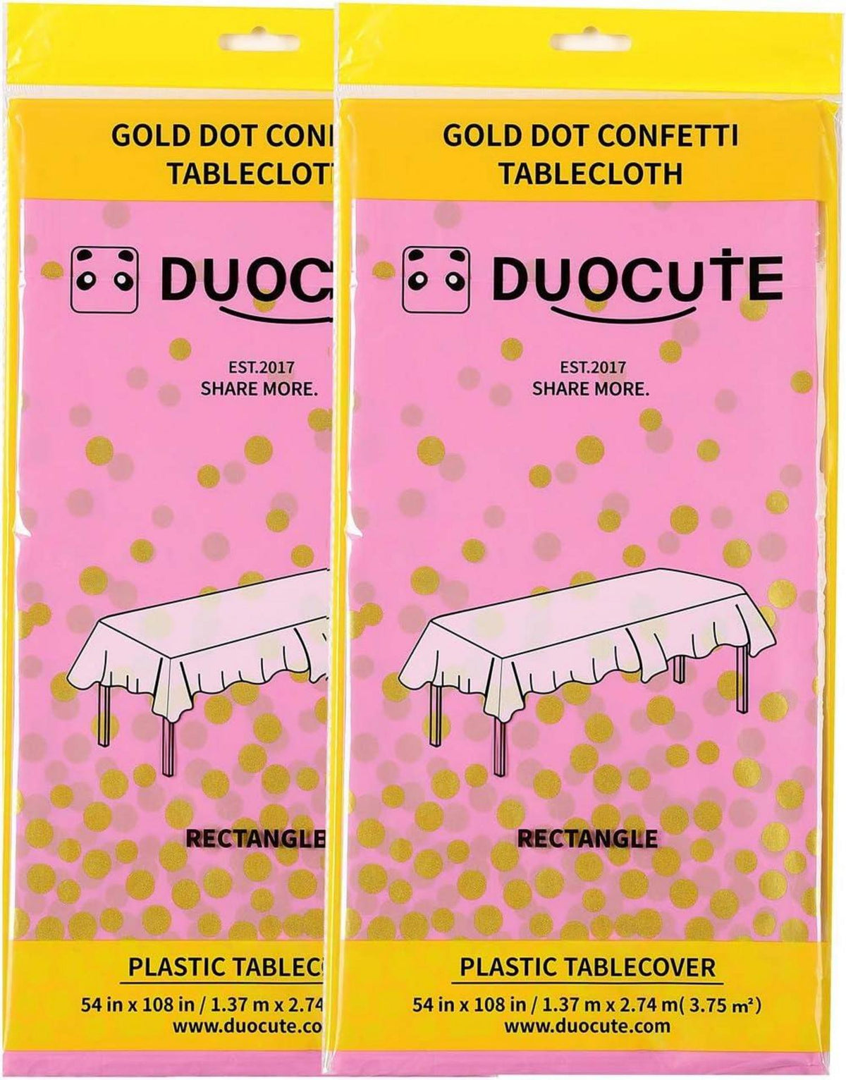 Rosa Gold Party Tischdecke 137x274cm Mädchen Geburtstag Baby Shower Hochzeit
