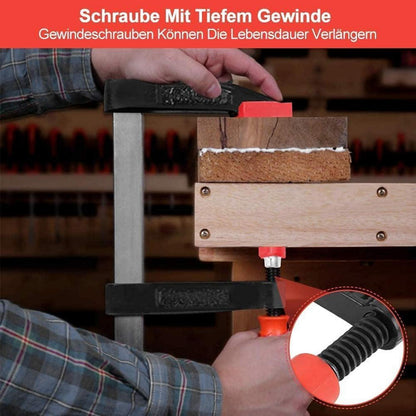 4er Set F-Schraubzwingen 80x600mm – Holzbearbeitung & DIY