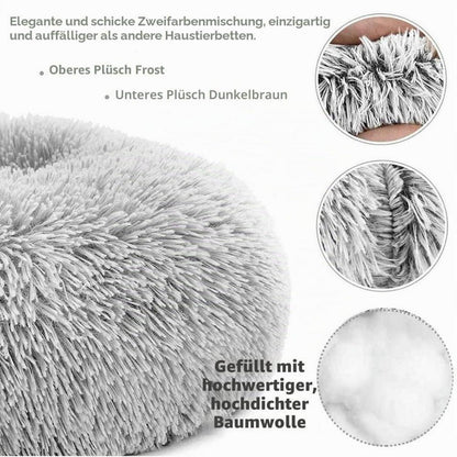 Flauschiges Hundebett Rund – Rotwein, Ø 120cm