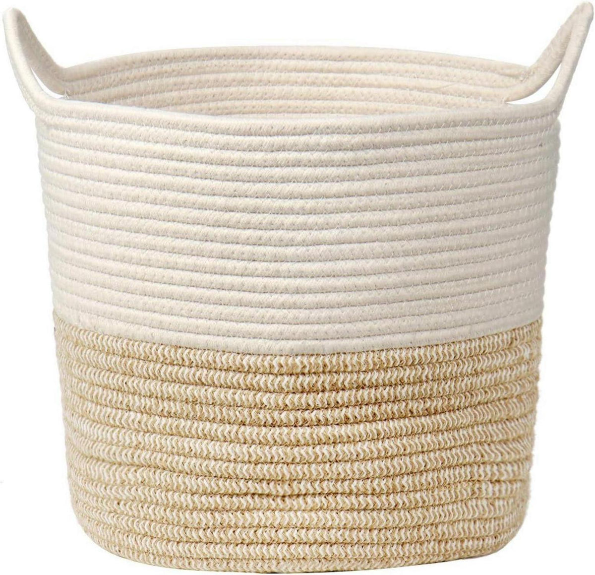 Geflochtener Aufbewahrungskorb aus Baumwolle 30x30CM - Weizen