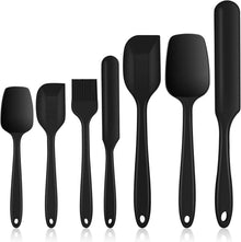 Spatel Set 7-teilig Hitzebeständig Silikon Küchenutensilien Schwarz