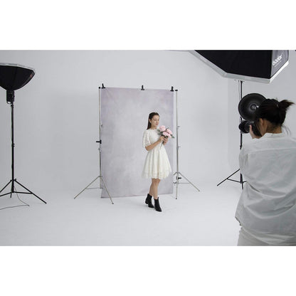 3x6m Grau Fotohintergrund Mikrofaser Textur