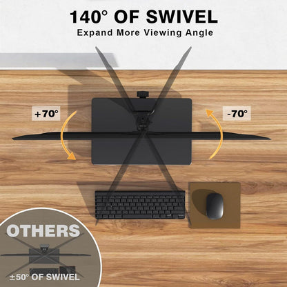 Monitor Ständer 13-32 Zoll Höhenverstellbar Neigbar Schwenkbar Drehbar Kabelmanagement 10kg
