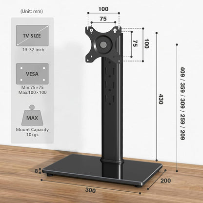 Monitor Ständer Freistehend 13-32 Zoll Höhenverstellbar Neigbar