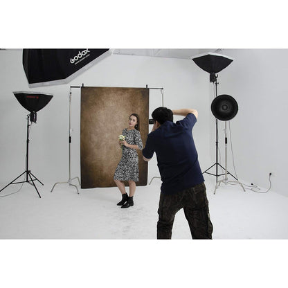 2.5x2.5m Dunkelbrauner Fotohintergrund – Faltenfrei & Tragbar