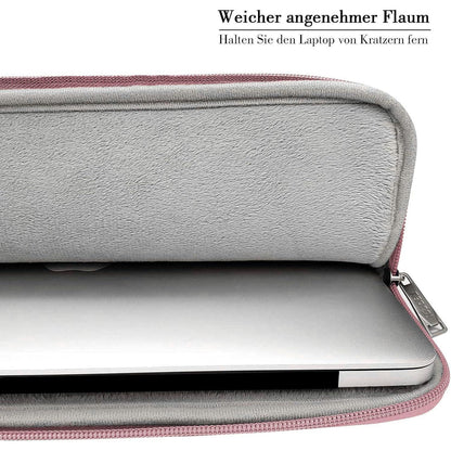 Laptoptasche 13,3 Zoll wasserdicht Rosa mit Zubehörtasche