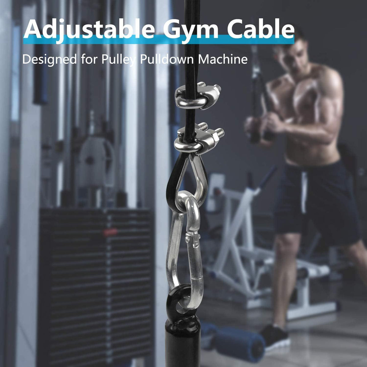 Fitness Kabel Draht Stahlseil Latzug Kabelzug Heim Fitness