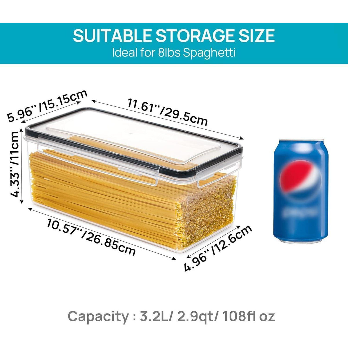Vorratsdosen Set 4x 3.2L luftdicht mit Deckel & Etiketten
