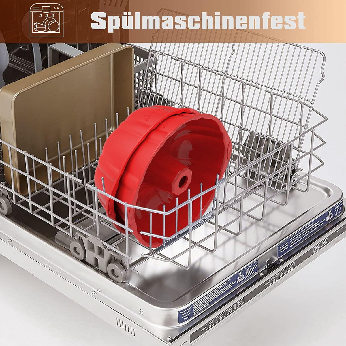 SILIVO Gugelhupfform Silikon 23 cm Antihaft Kuchenform