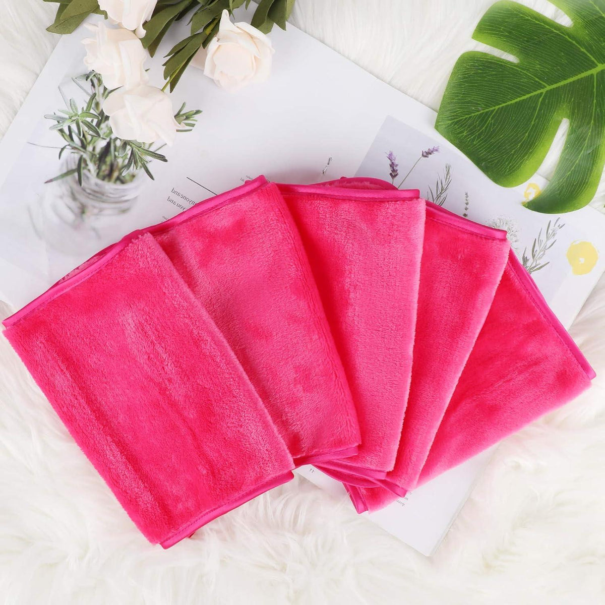 Abschminktücher Mikrofaser 5 Stück Make-Up Entferner Tuch hypoallergen