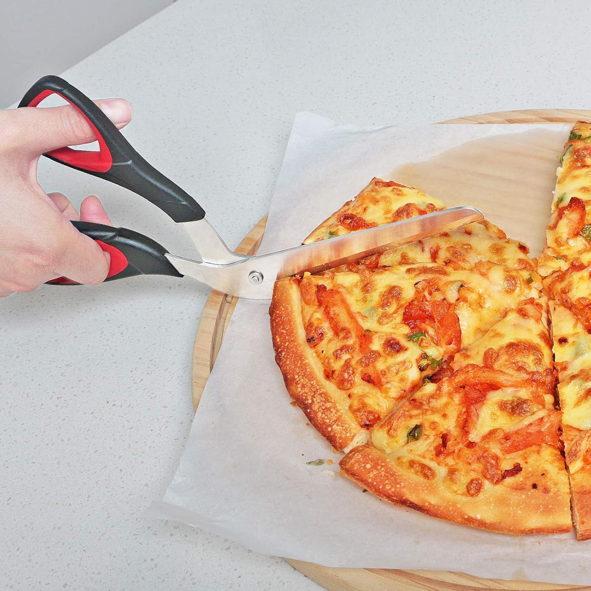 Pizzaschere mit Edelstahlklinge, Lebensmittelqualität, Weicher