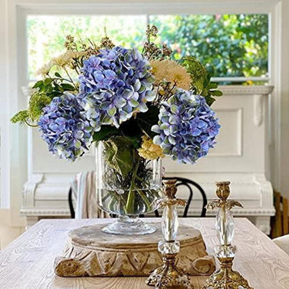 Künstliche Hortensie Blumen Real-Touch Hydrangea Kunstblumen 2 Stück