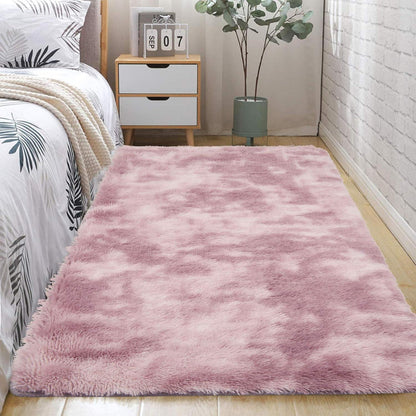 Flauschiger Teppich Rosa 120x160 cm - Weicher Wohnzimmerteppich