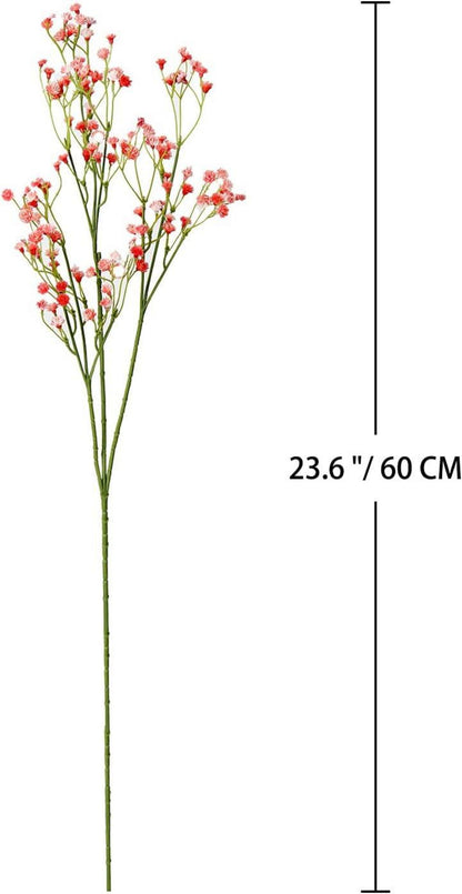Künstliches Schleierkraut Gypsophila Blumenstrauß 12 Stücke Orange Red