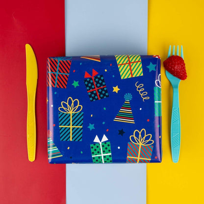 RUSPEPA Geschenkpapierrolle 3 Geburtstagsdesigns 43.2x305cm