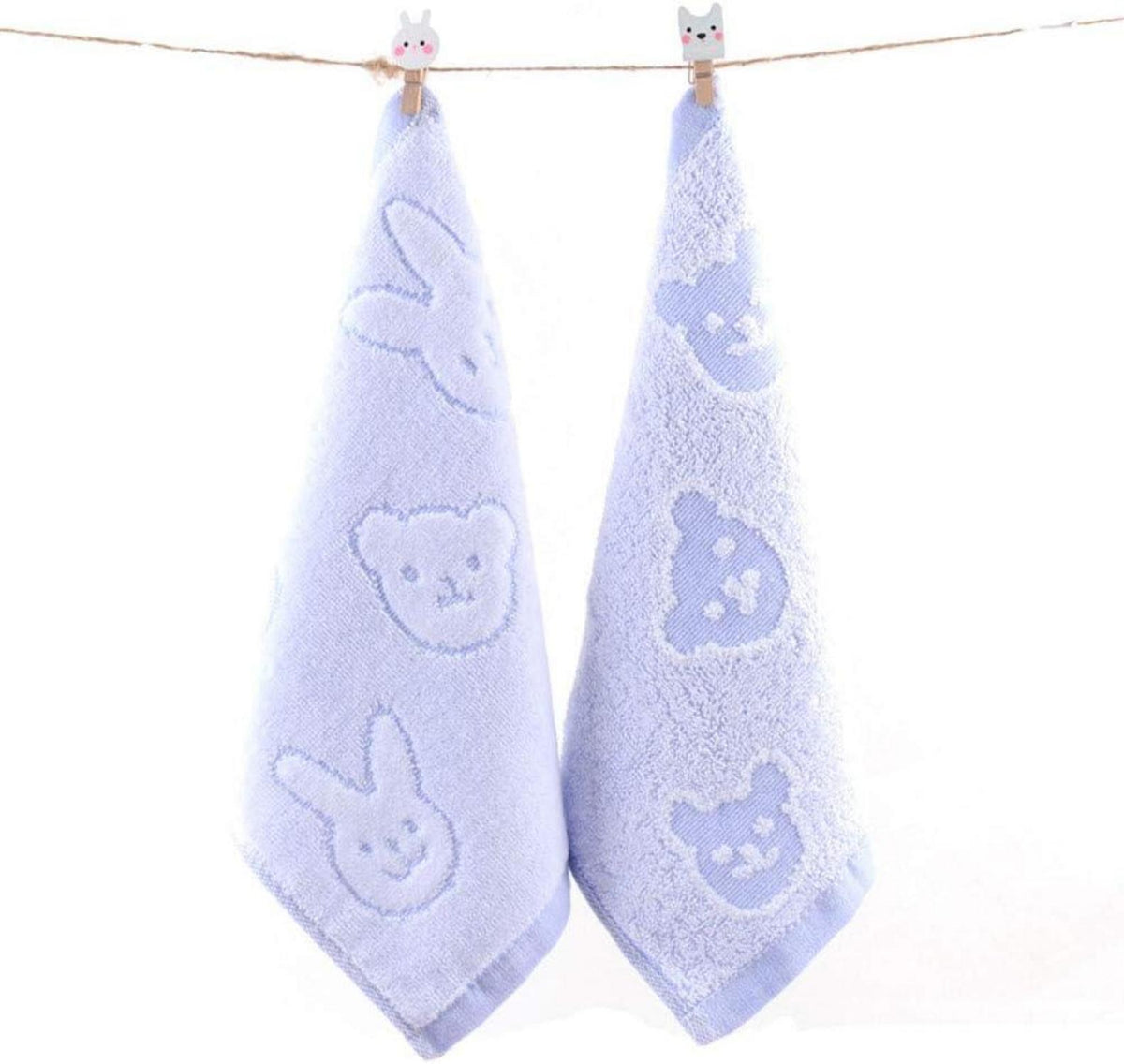 4er Pack Baumwolle Gästetücher 25x25cm gelb pink blau lila