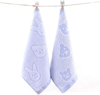 4er Pack Baumwolle Gästetücher 25x25cm gelb pink blau lila