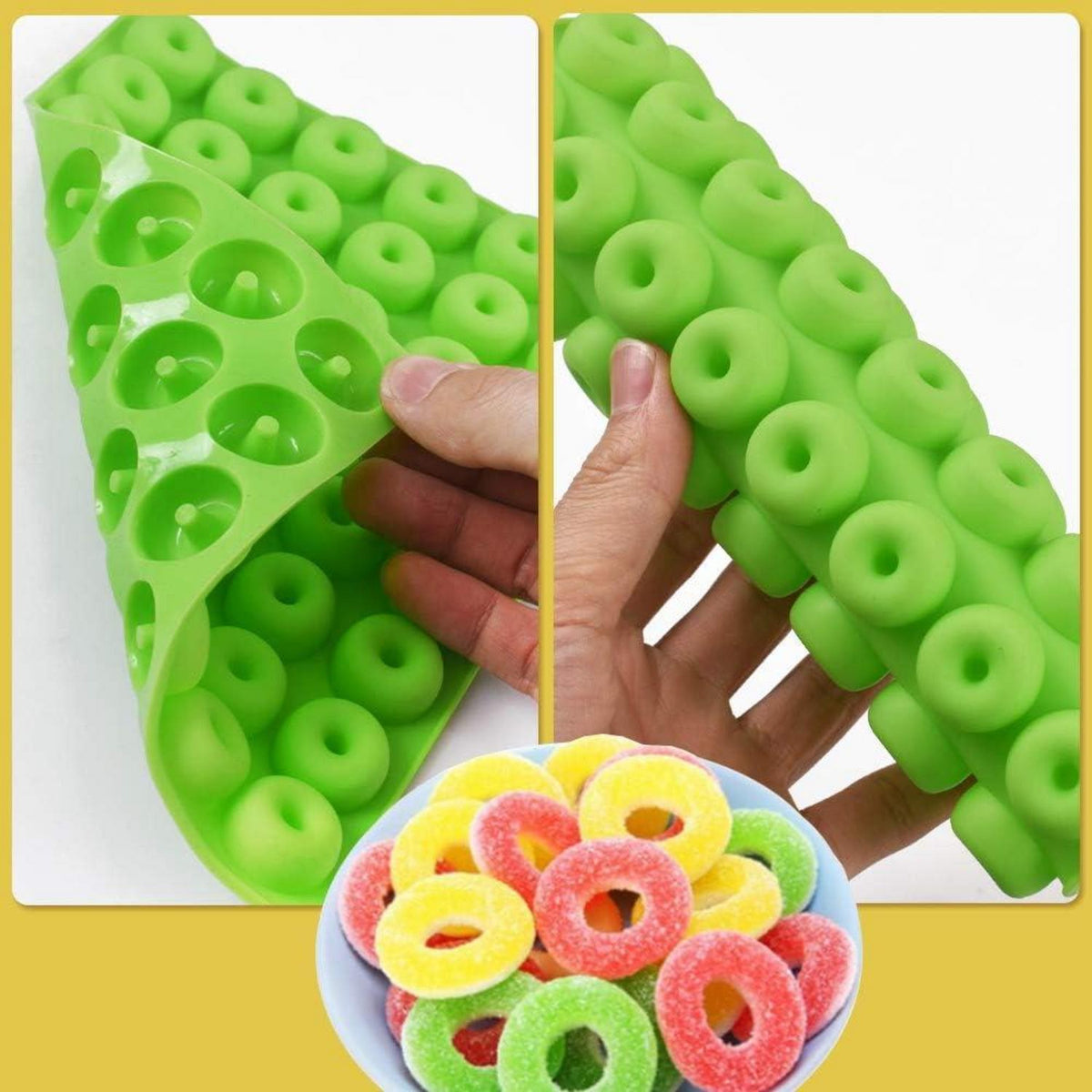 Mini Donut Silikonform 48 Kavitäten 4er Pack Antihaft lebensmittelecht