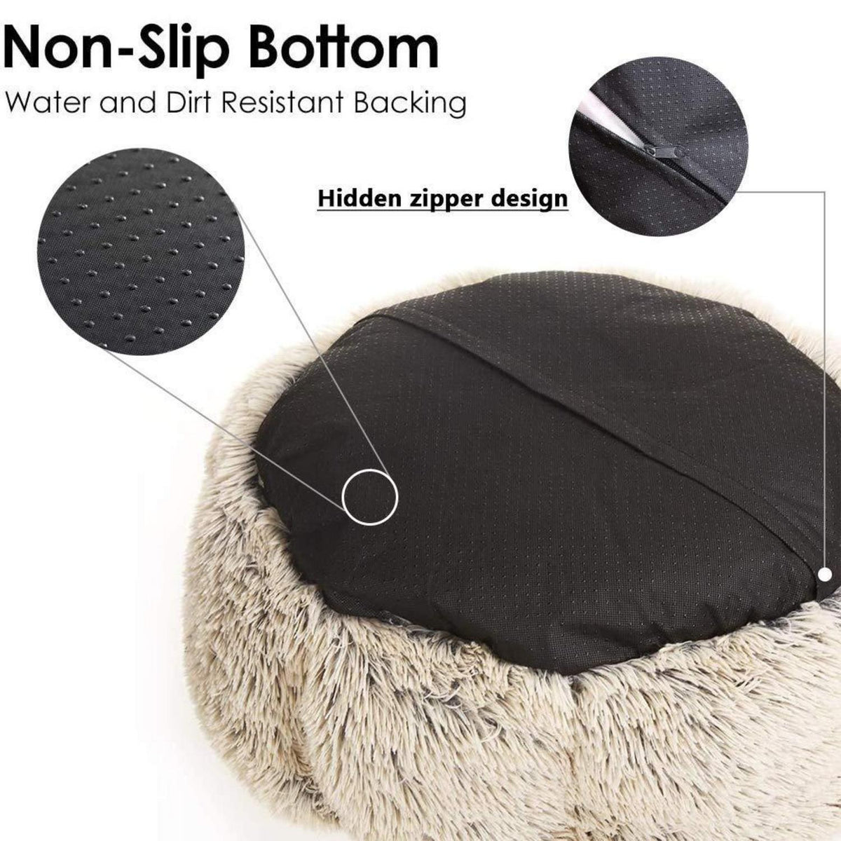 Orthopädisches Hundebett Mittelgroß, Waschbar & Flauschig Grün