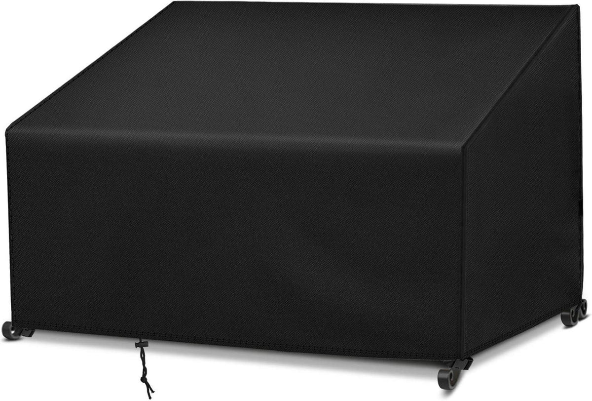 Gartenbank Abdeckung 3-Sitzer, 420D Wasserdicht, UV-Beständig, Schwarz