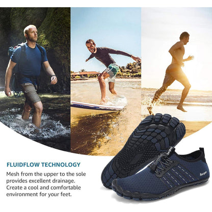 Aqua Schuhe Herren Damen Blau Schnelltrocknend Barfußgefühl