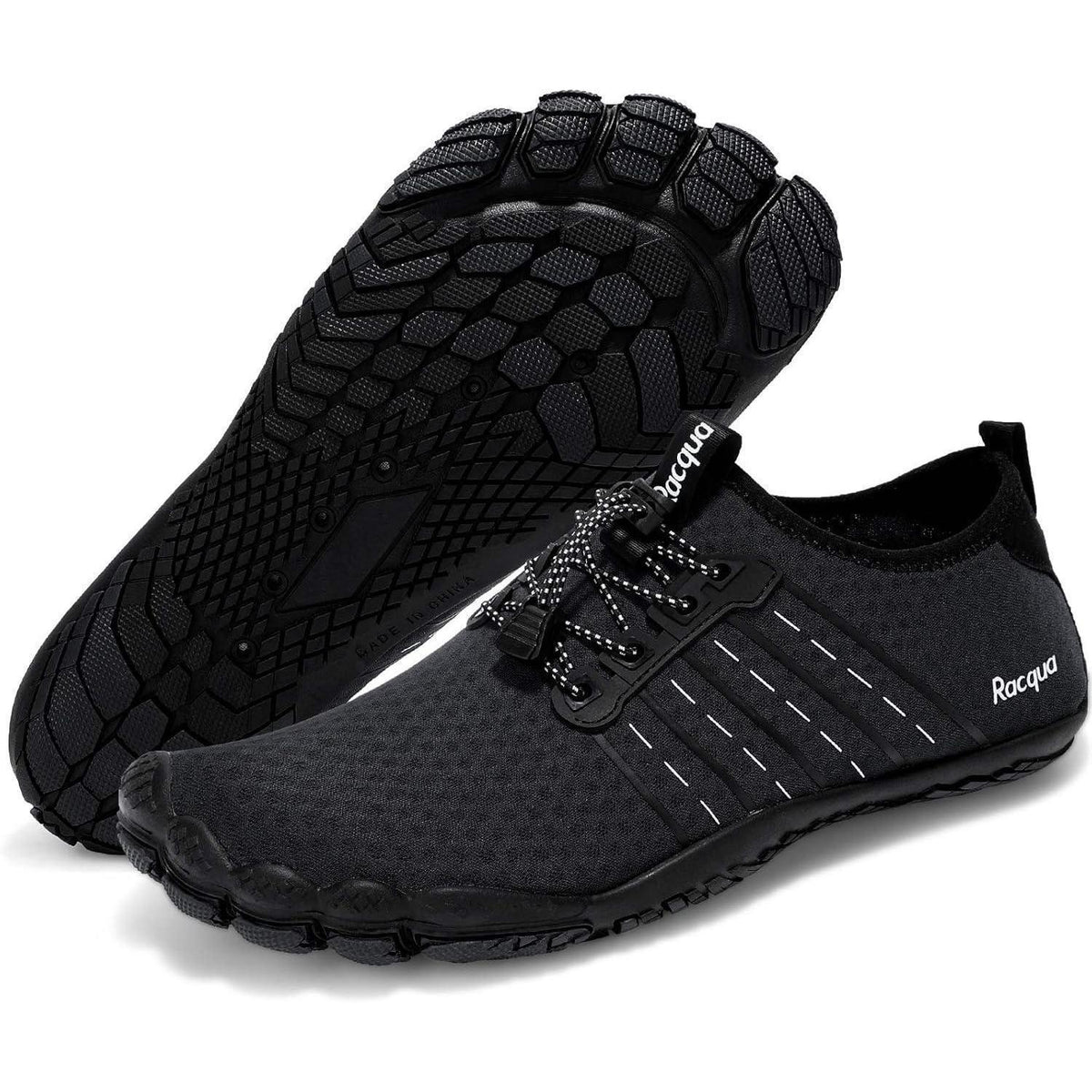 Aqua Schuhe Herren Damen Barfuß Wasserschuhe Schnelltrocknend Schwarz