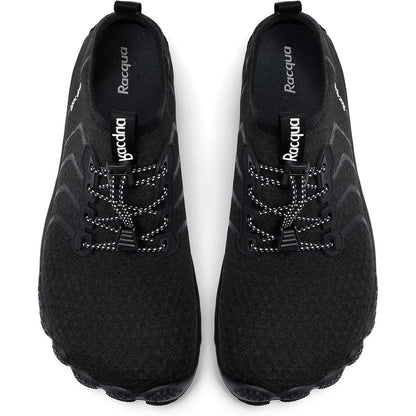 Aqua Schuhe Herren Damen Schnelltrocknend Barfußgefühl Schwarz
