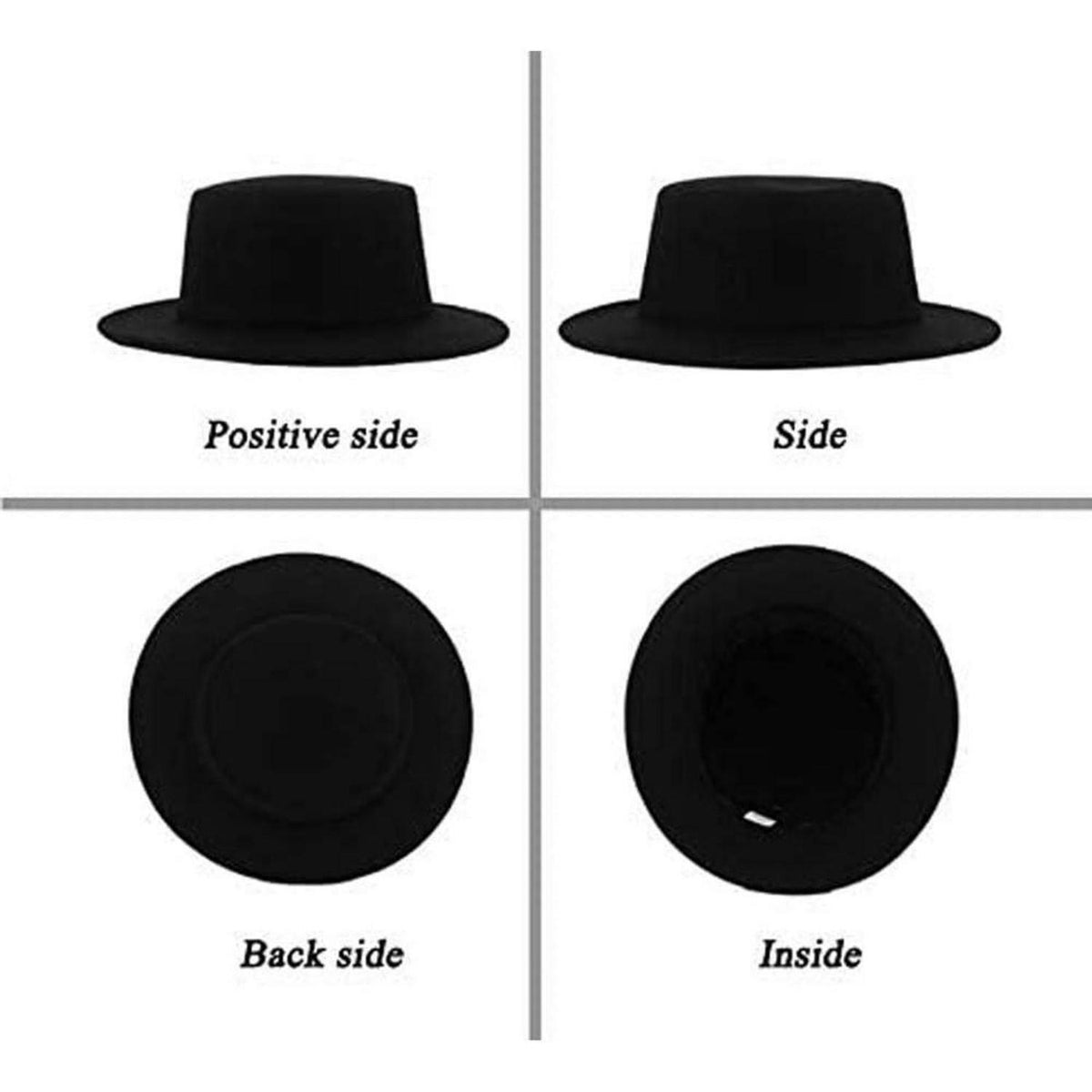 Schwarzer Fedora Hut – Klassisch & Elegant