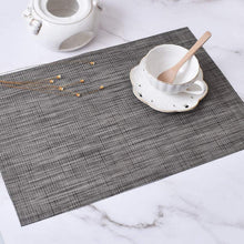 Vinyl Crossweave Tischsets, 8er-Set, Dunkelgrau - 45x30 cm
