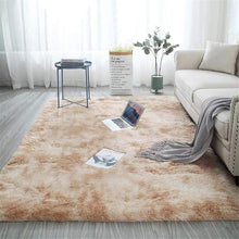 Shaggy Teppich Flauschiger Bunter Batik Teppich 150x240 cm Waschbar