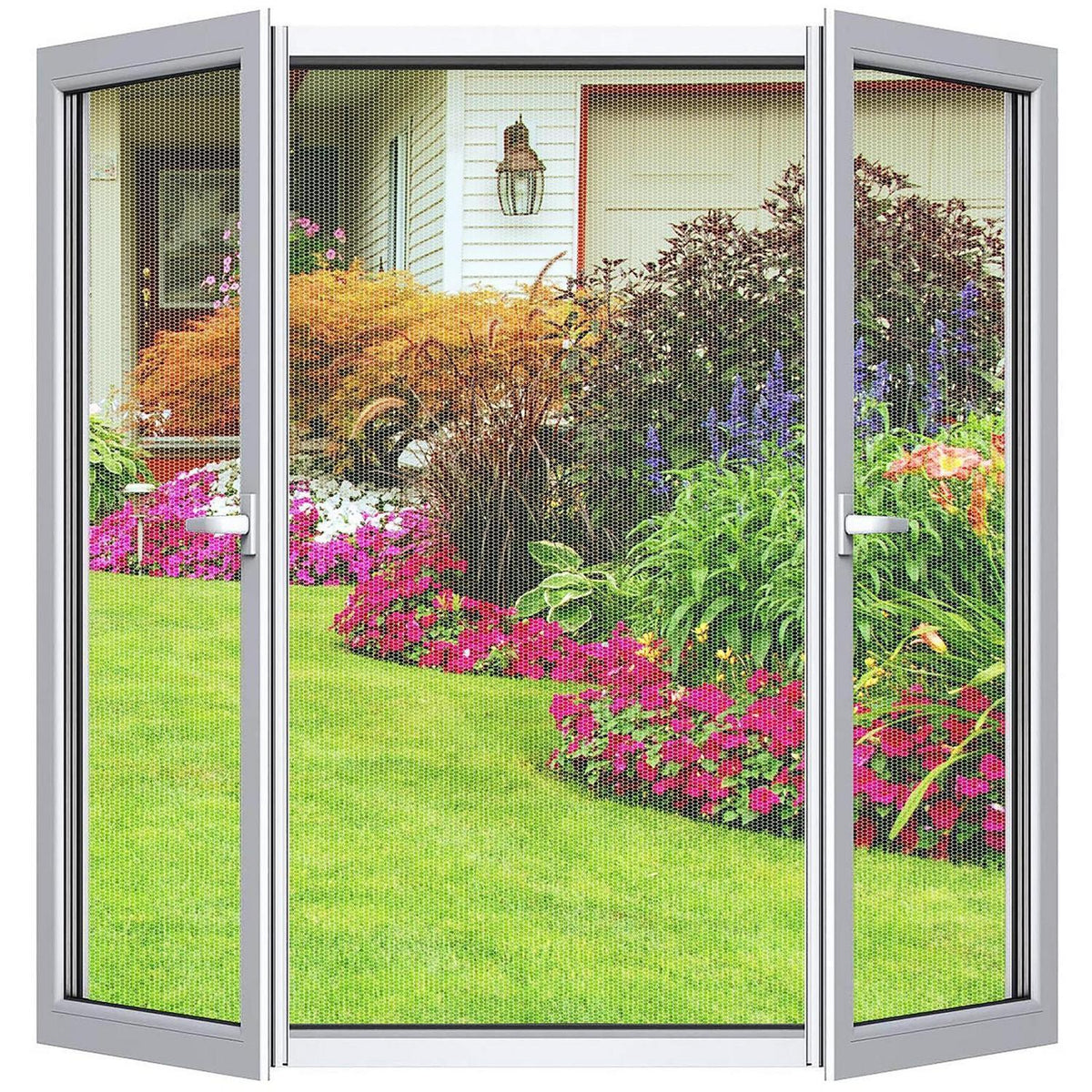 Fliegengitter Fenster Set 2er Pack 250x150cm, Zuschneidbar & Klebemontage
