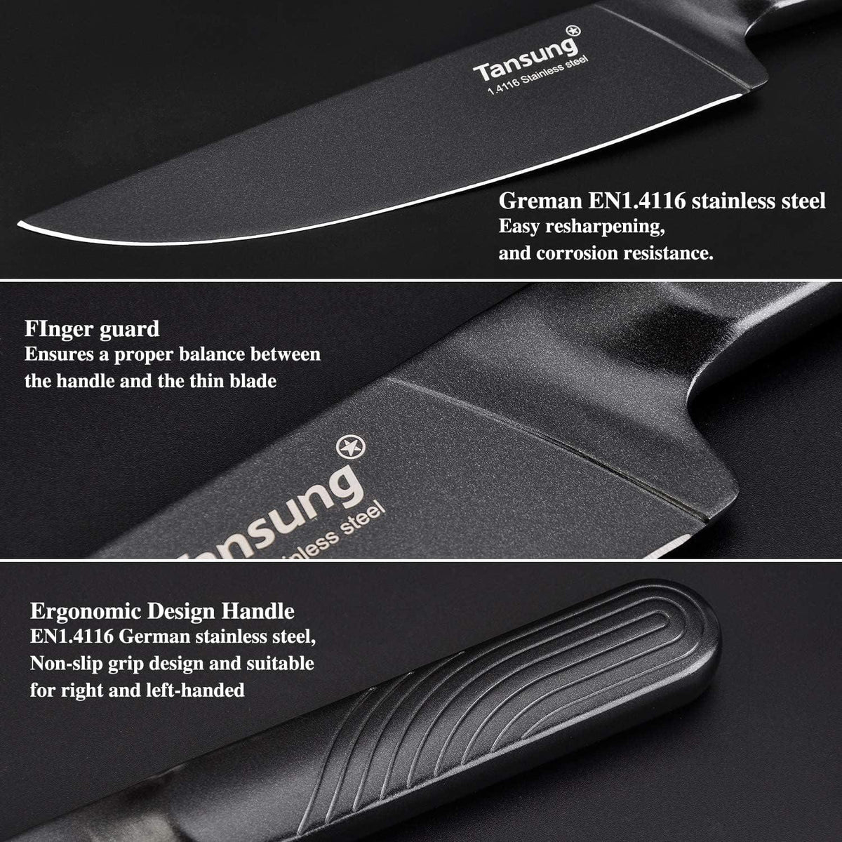 Kochmesser 20cm Profi Küchenmesser scharfe Edelstahlklinge