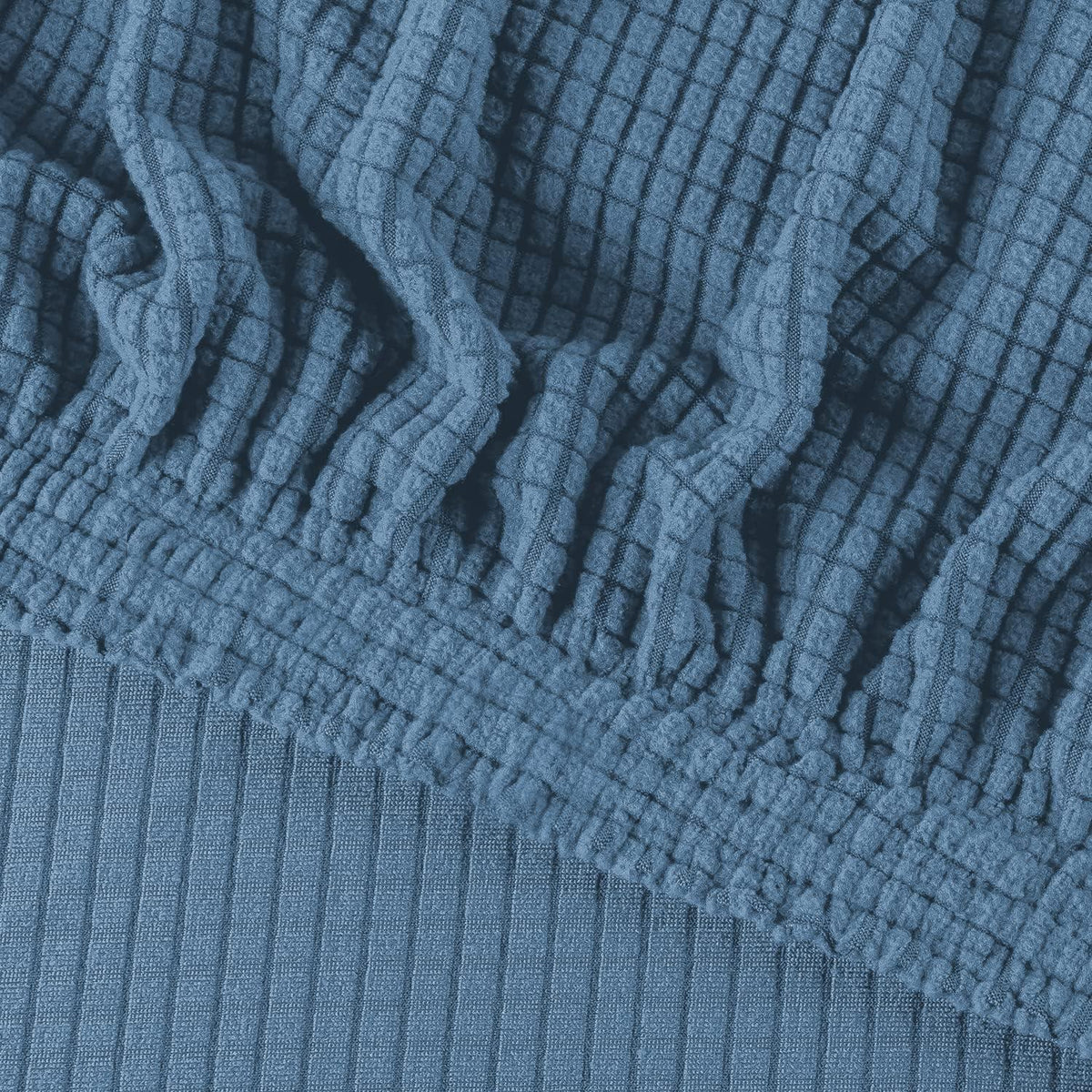 Ohrensesselüberzug 2-teilig Jacquard Denimblau