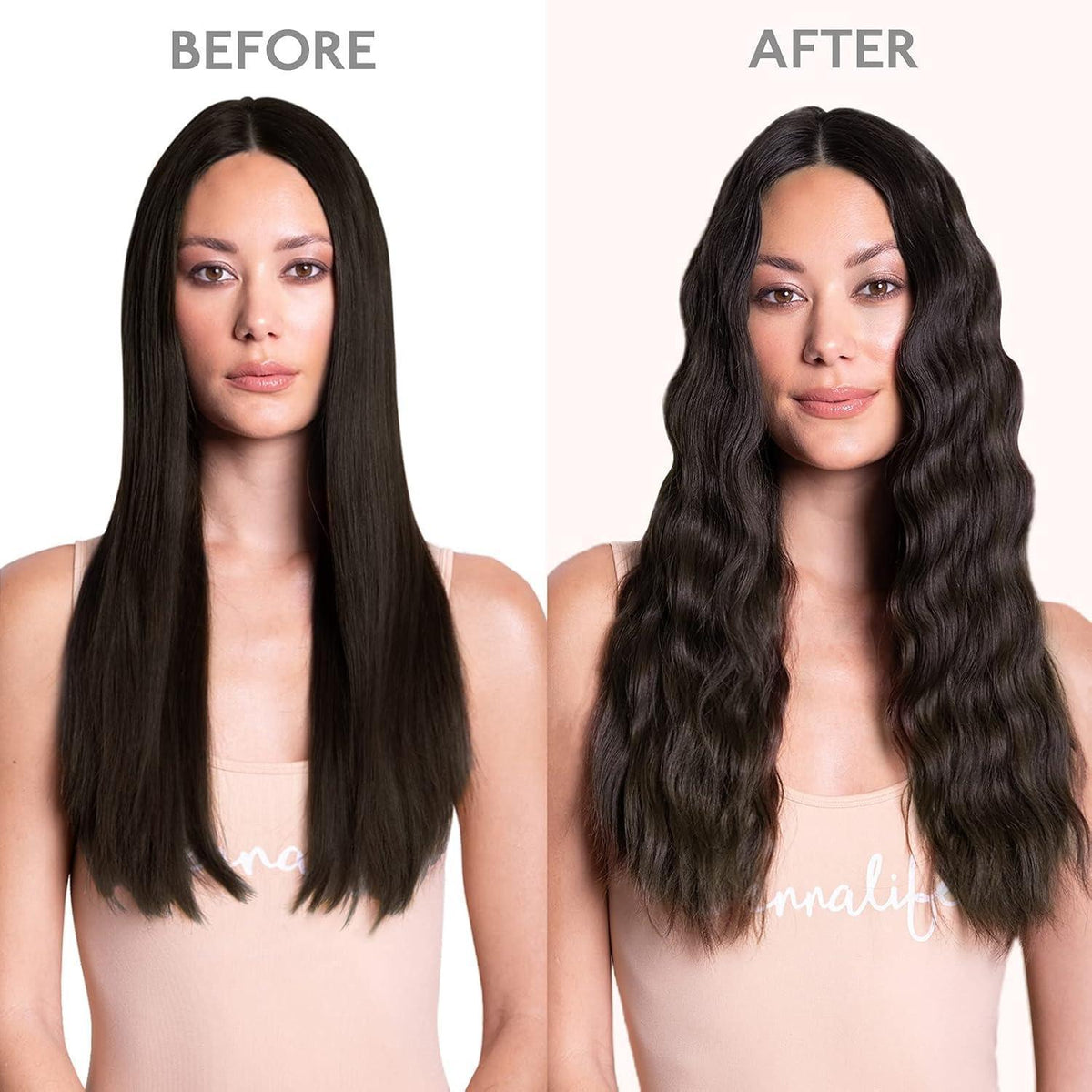 Echthaar Clip-Ins Dunkelbraun 35cm (120g)